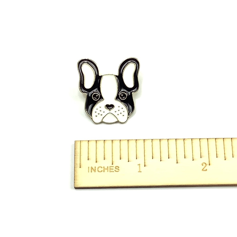 French Bulldog Enamel Pin Brooch - Picture 4 of 8